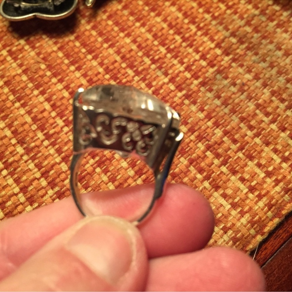 Amazing clear topaz sterling silver ring - Picture 4 of 4